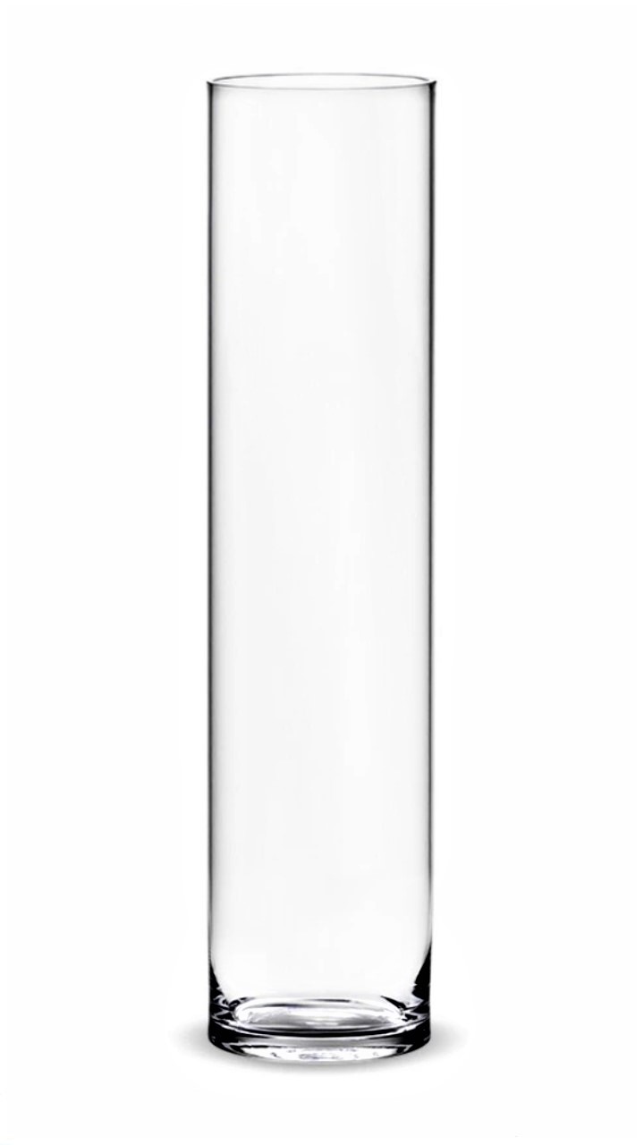 Skleněná váza Cylinder Tuba Svícen h60 d20