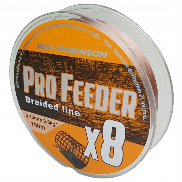 Robinson Plecionka Pro Feeder X8 0.10mm 150m Brązowa