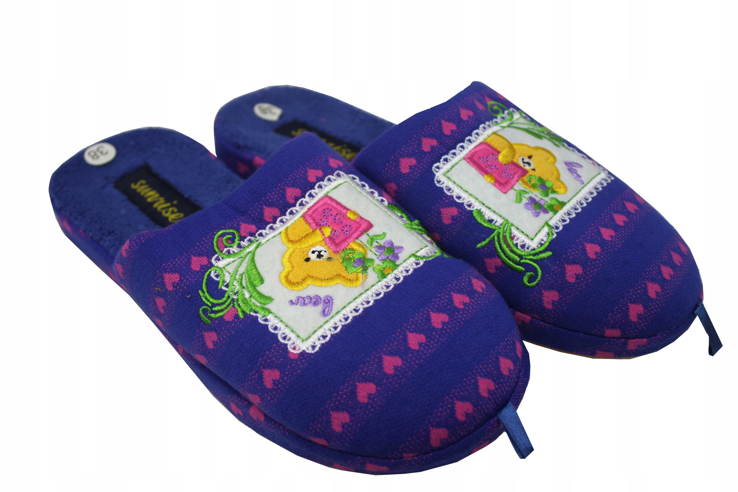 

Kapcie damskie fioletowe z misiem r.39