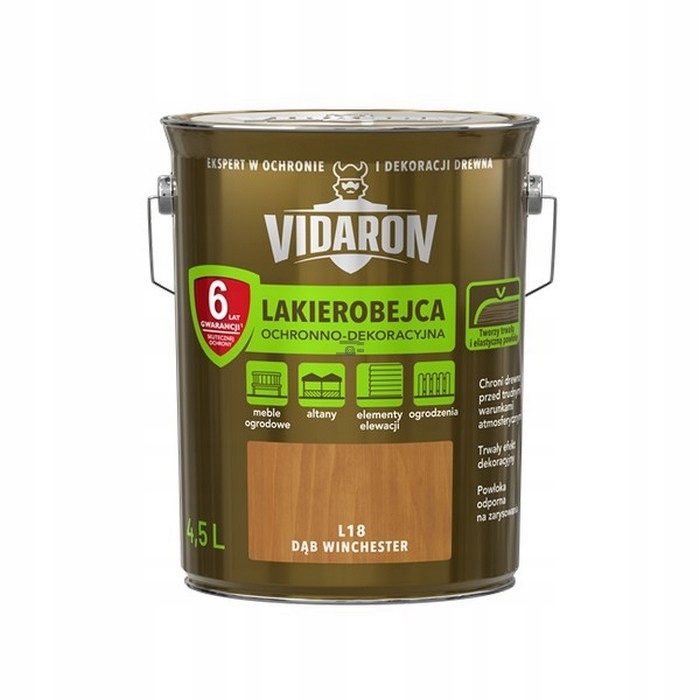 Vidaron Lakierobejca 4,5L L18 Dąb Winchester do drewna ochronno-dekoracyjna