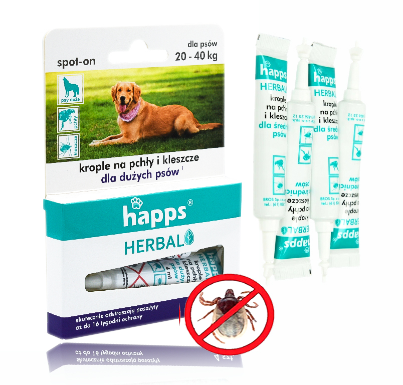 

Happs Krople Na Pchły Kleszcze Dla Psów 20-40KG