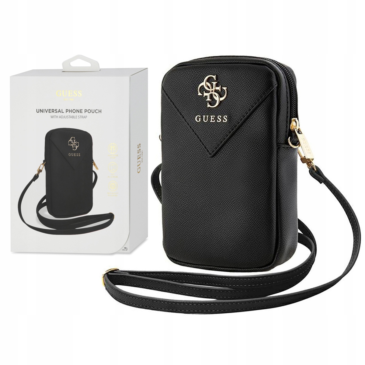 Guess originální malá kabelka crossbody univerzální pouzdro na telefon klíče