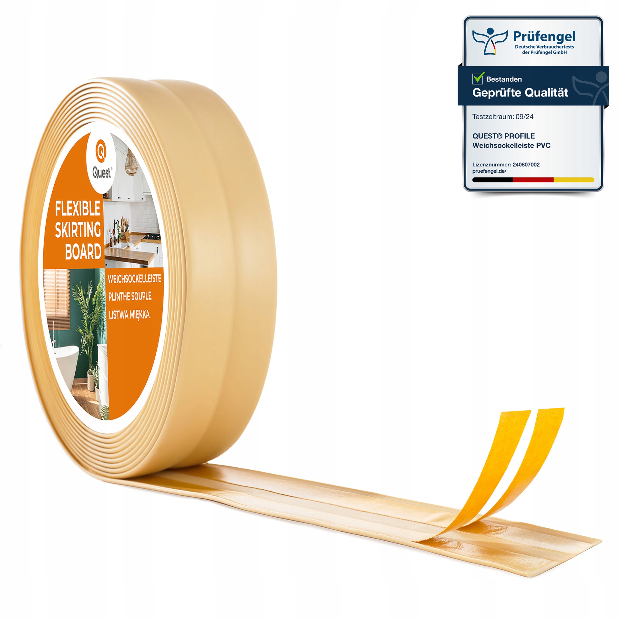 Dokončovací lišta samolepicí krémová Pvc 30x30mm 20m