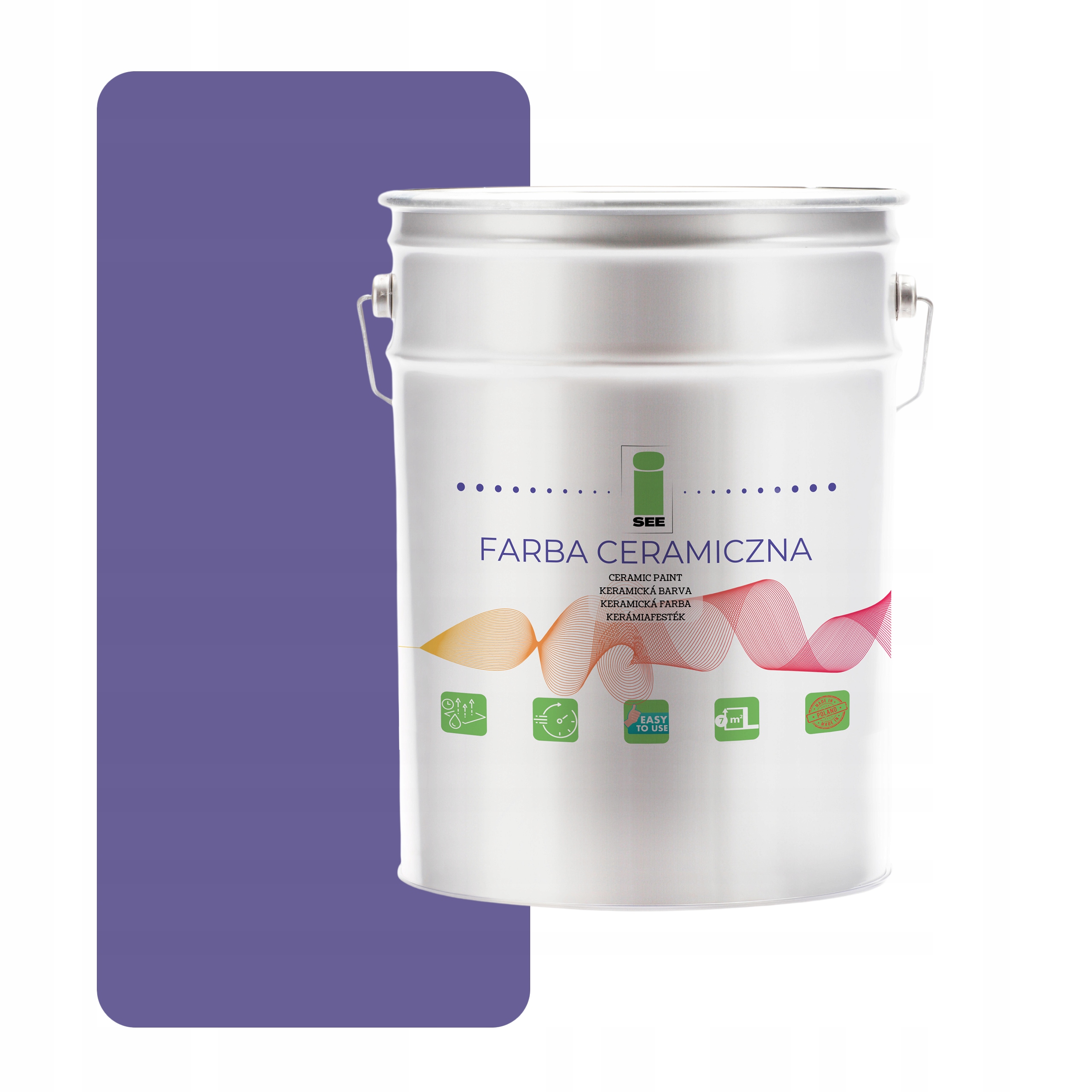Keramická Umývateľná Farba Na Steny Levanduľová Fialová 5 L Odolná Voči Škvrnám