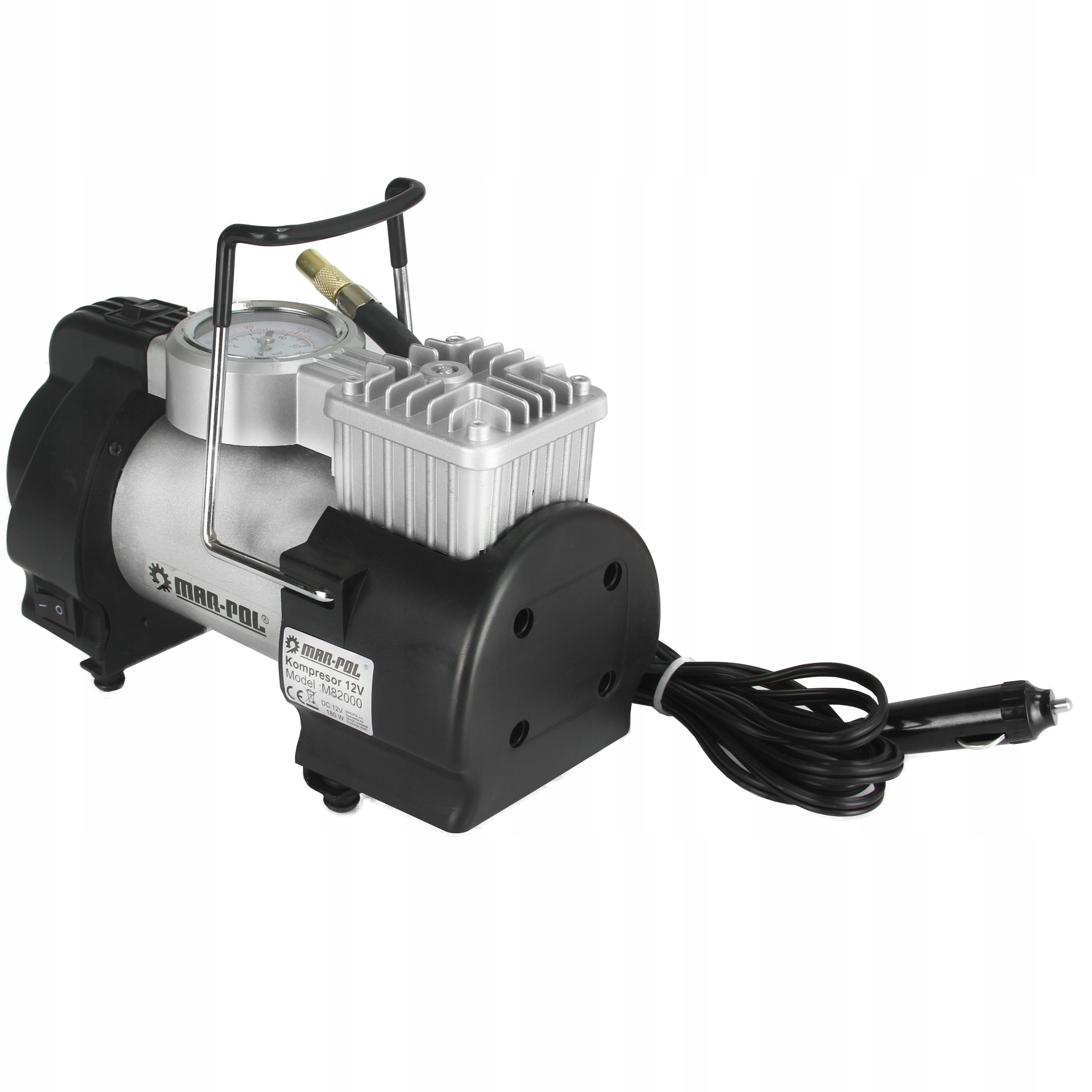 KOMPRESOR SAMOCHODOWY 12V NA ZAPALNICZKĘ MANOMATER Kod producenta M82000
