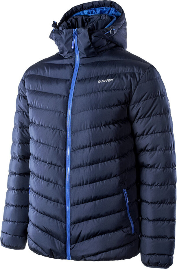 Pánská Prošívaná Péřová Bunda S Kapucí Hi-tec Michos, Velikost XL