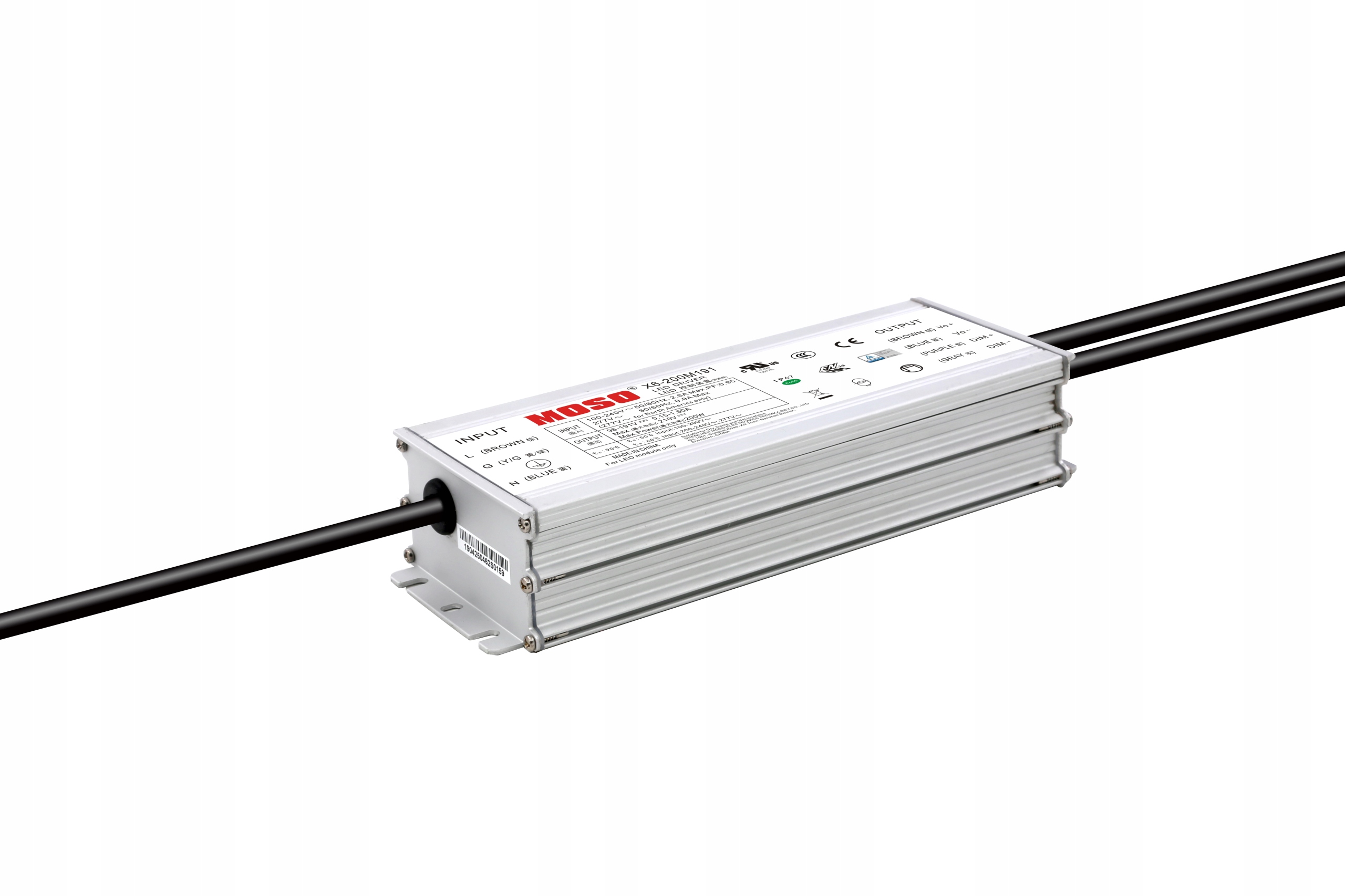 Programovatelný napájecí zdroj 240 W, stmívač 0-10 V, Pwm, časovač dimming, IP67