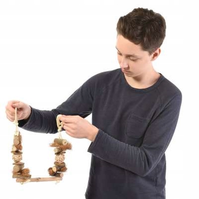 Levně Java houpačka s kokosem a ratanem pro nymfy a další malé papoušky