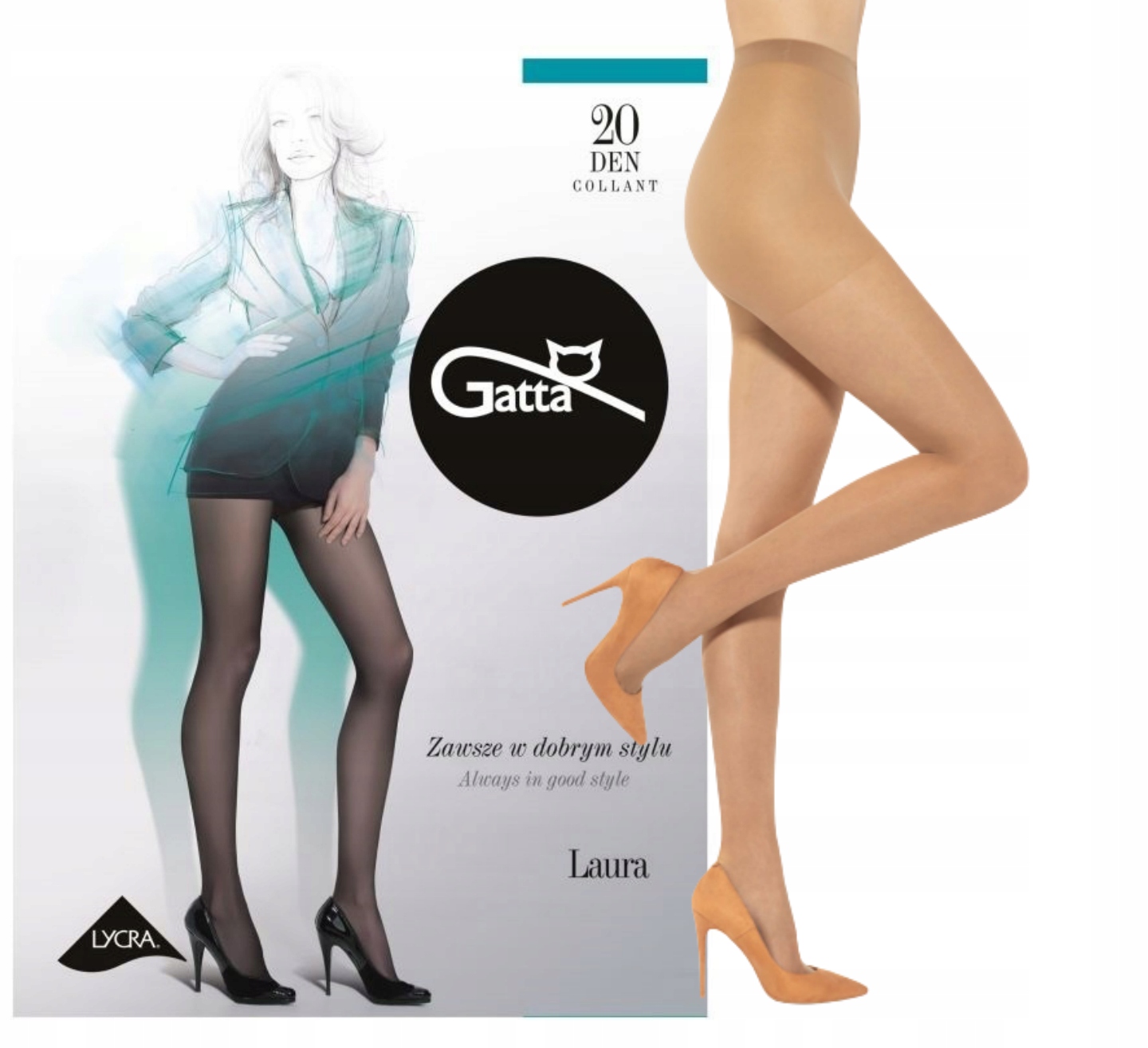 

Rajstopy Gatta Laura lycra 15/20 Den 5-XL beige