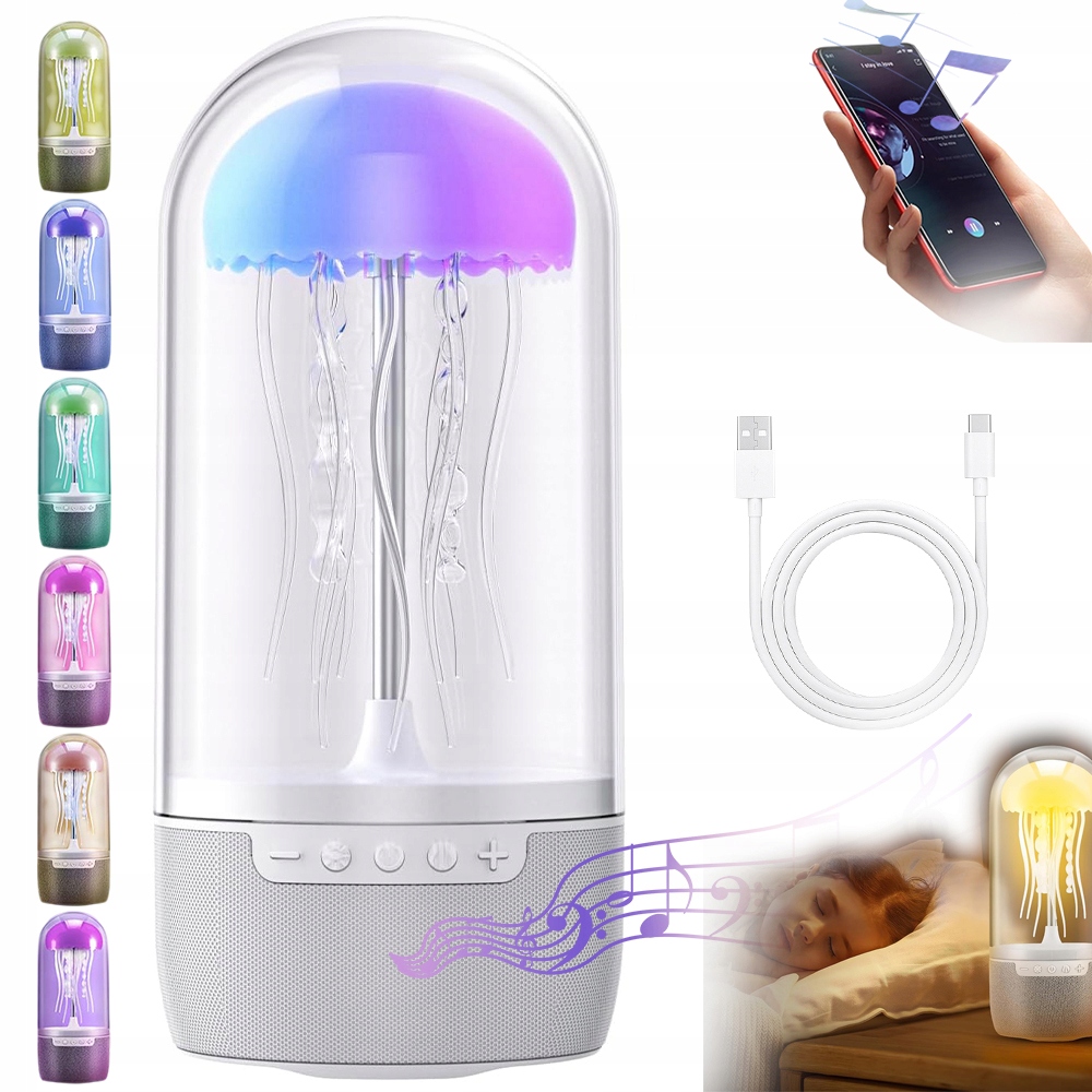 Všestranná Lávová Lampa Medúzové Lampy Noční Lampa S Bluetooth Reproduktory