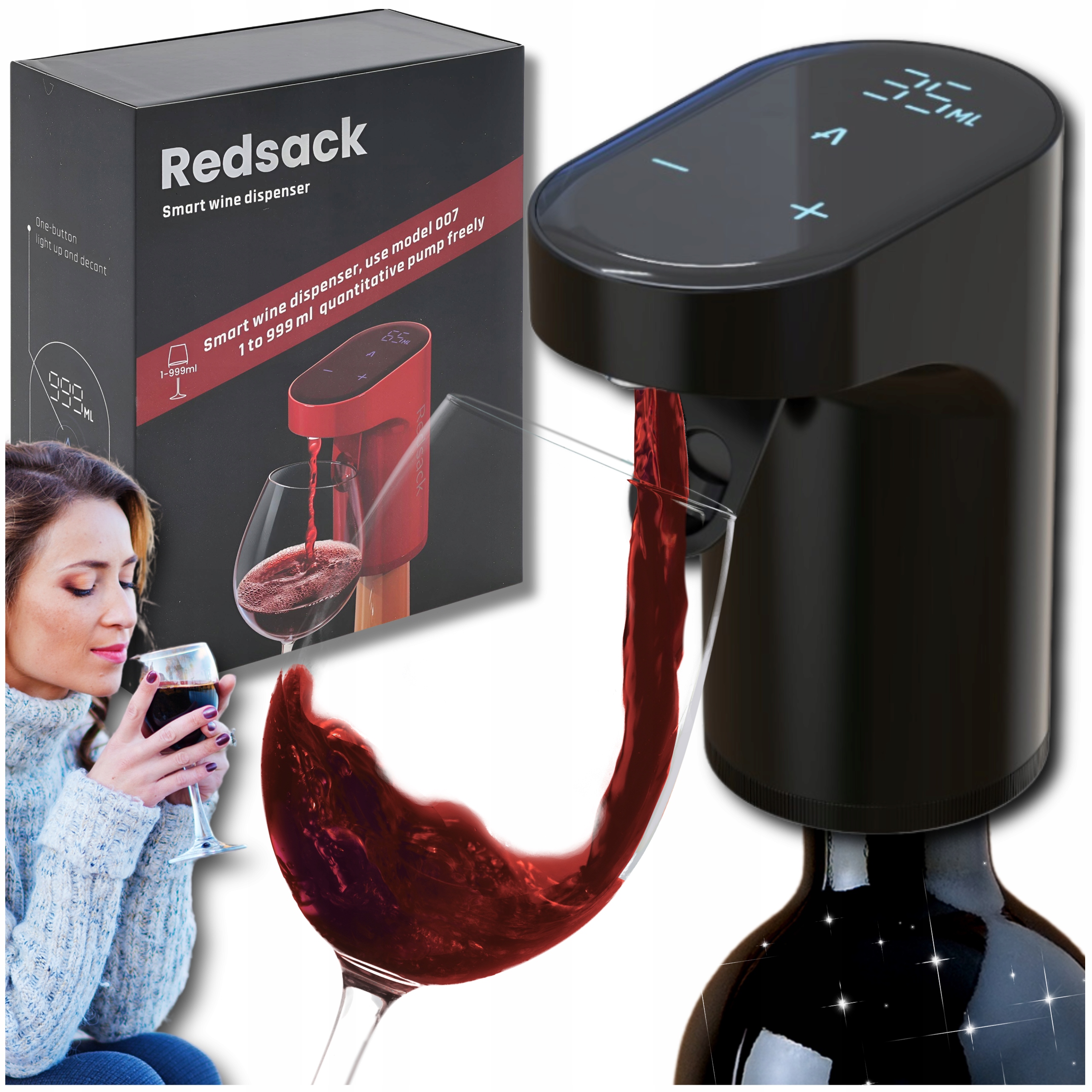 Redsack WP-007 Inteligentní Elektrický dávkovač vína a alkoholu