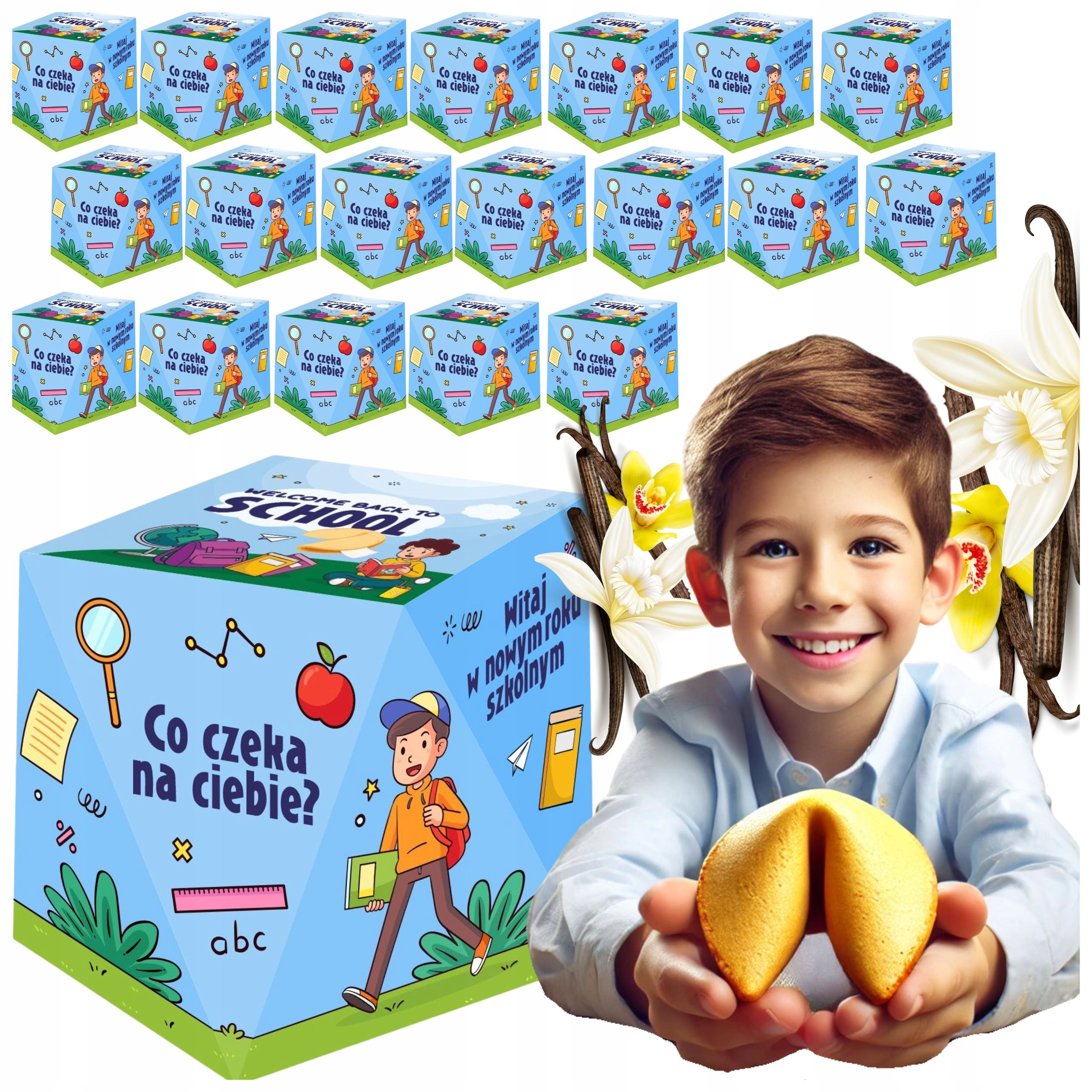 Ciasteczko z Wróżbą dla Uczniów Dzieci Powrót do Szkoły Szkolne 20 szt