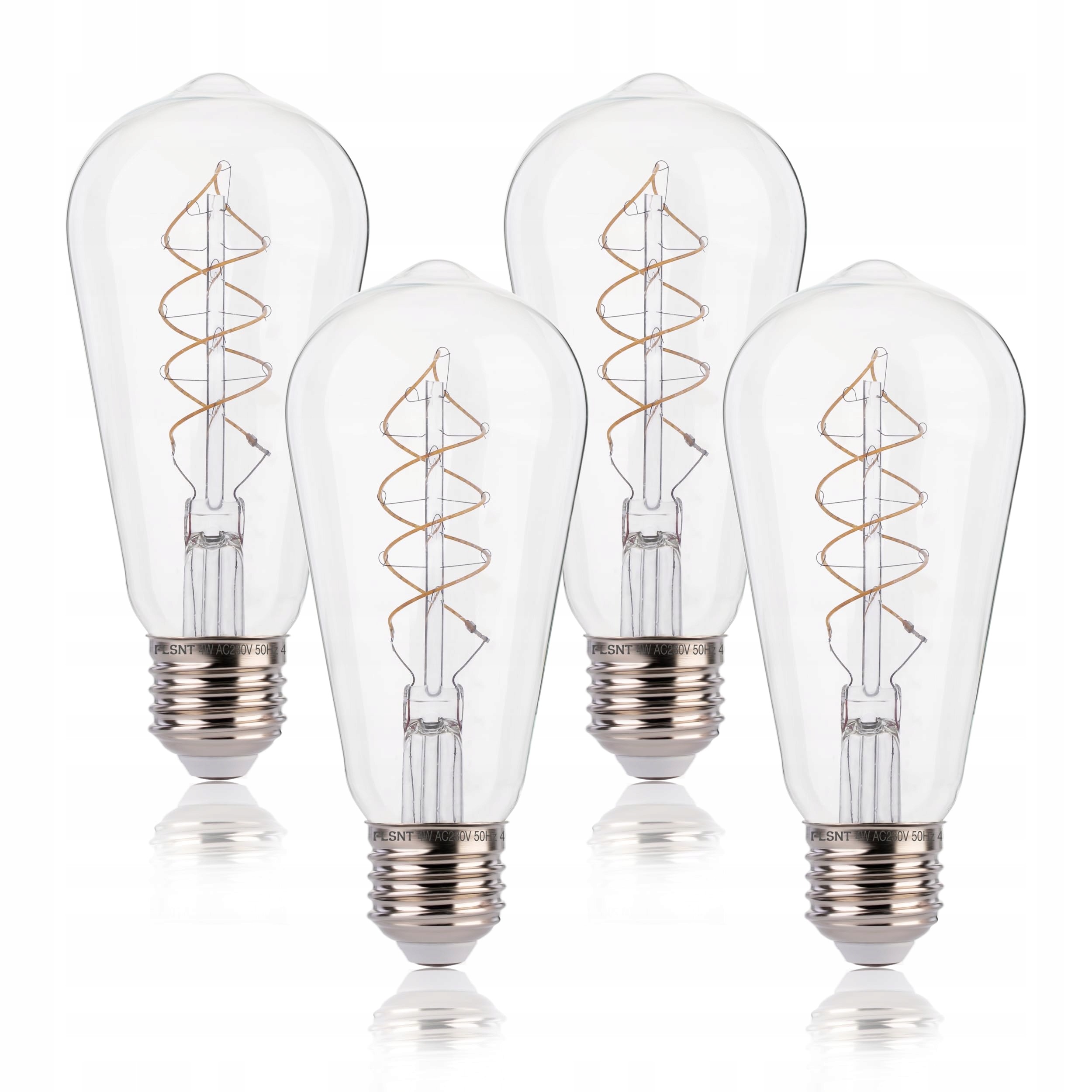 Flsnt Edison žárovka Edison E27 Led, teplá bílá, ST58, tenká