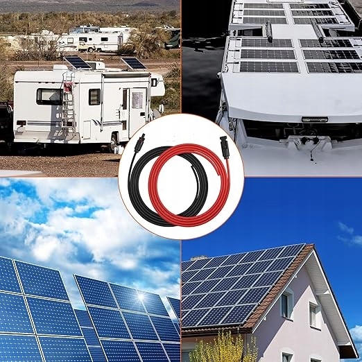 PRZEDŁUŻACZ KABEL SOLARNY 3M 4MM2 12AWG DO PANELA ZŁĄCZE MĘSKIE I ŻEŃSKIE Liczba żył 1