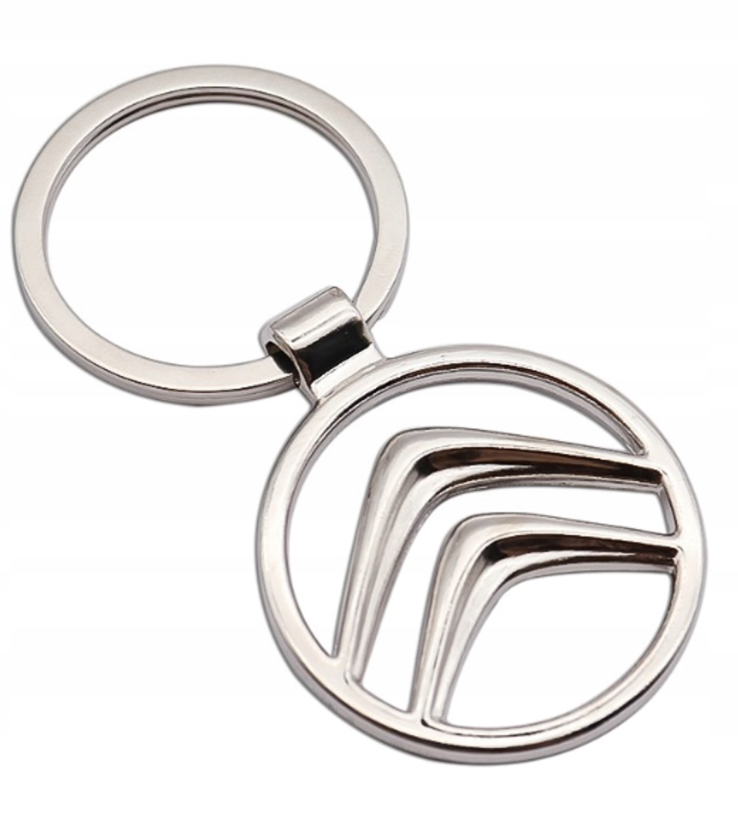 BRELOK DO KLUCZY AUTA CITROEN BRELOCZEK CHROMOWANY METALOWY