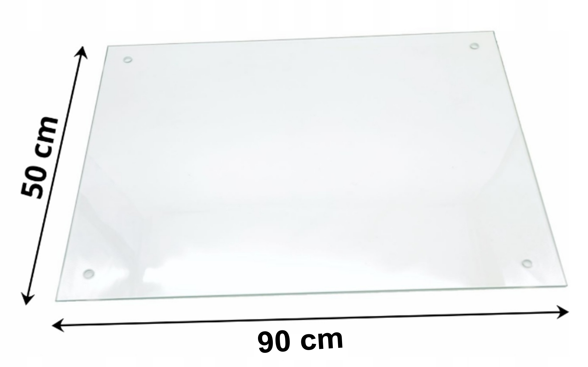 Tvrzený skleněný panel 50x90 Optiwhite fi 6