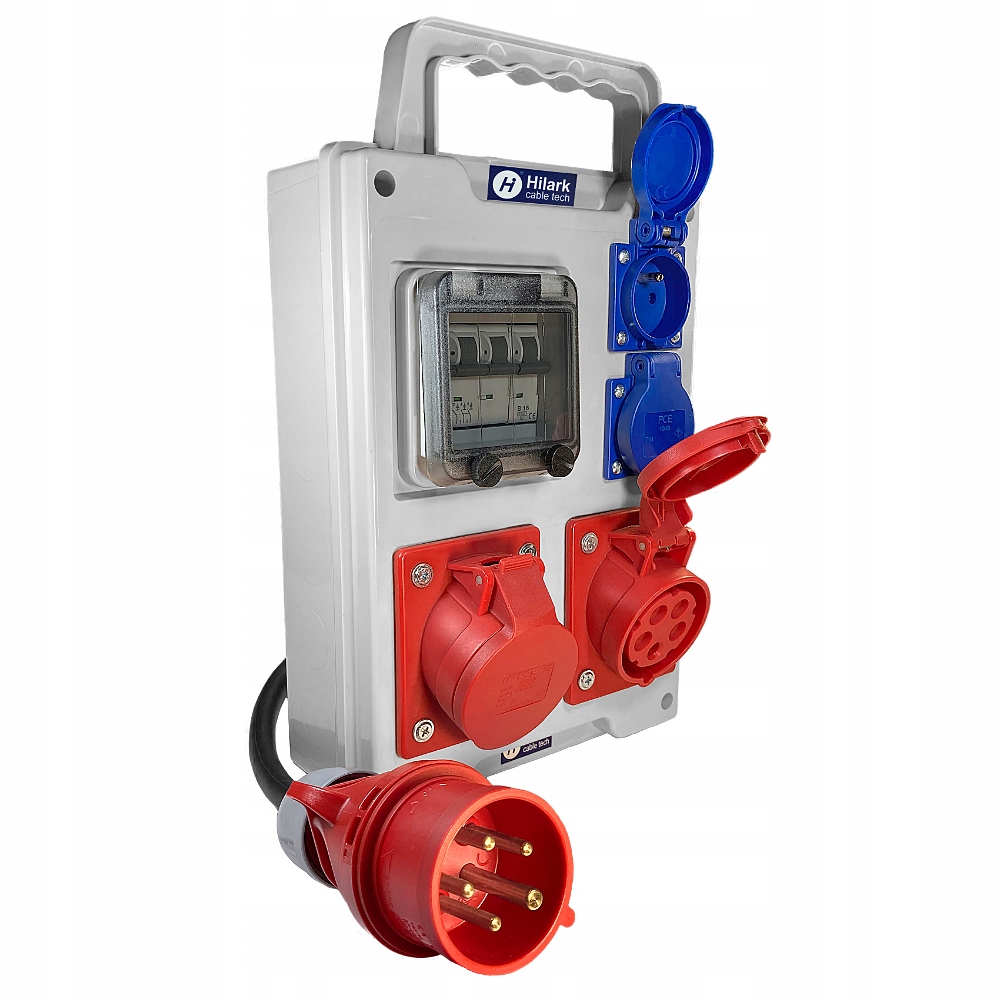 Stavebný silový rozvádzač s poistkou 2x16A 2x230V pripojený cca 5 m