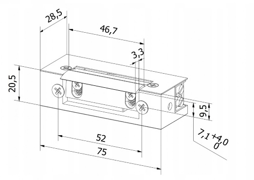 Elektrozaczep S12U 12V AC/DC Domofon Rygiel Zamek Elektryczny EAN (GTIN) 5903857580006