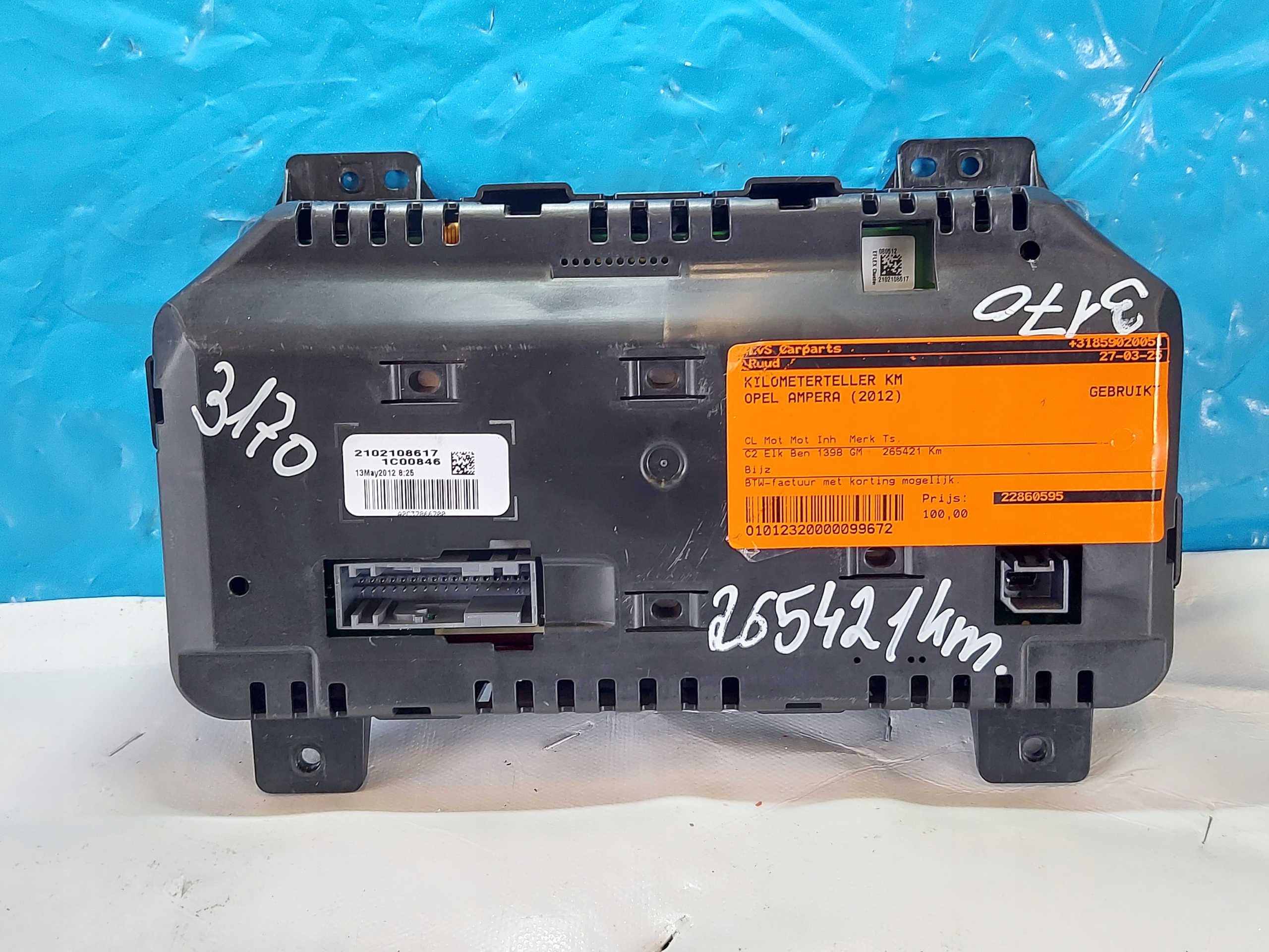 dials clock OPEL AMPERA 2012r 1.4 HYBRID 22860595
