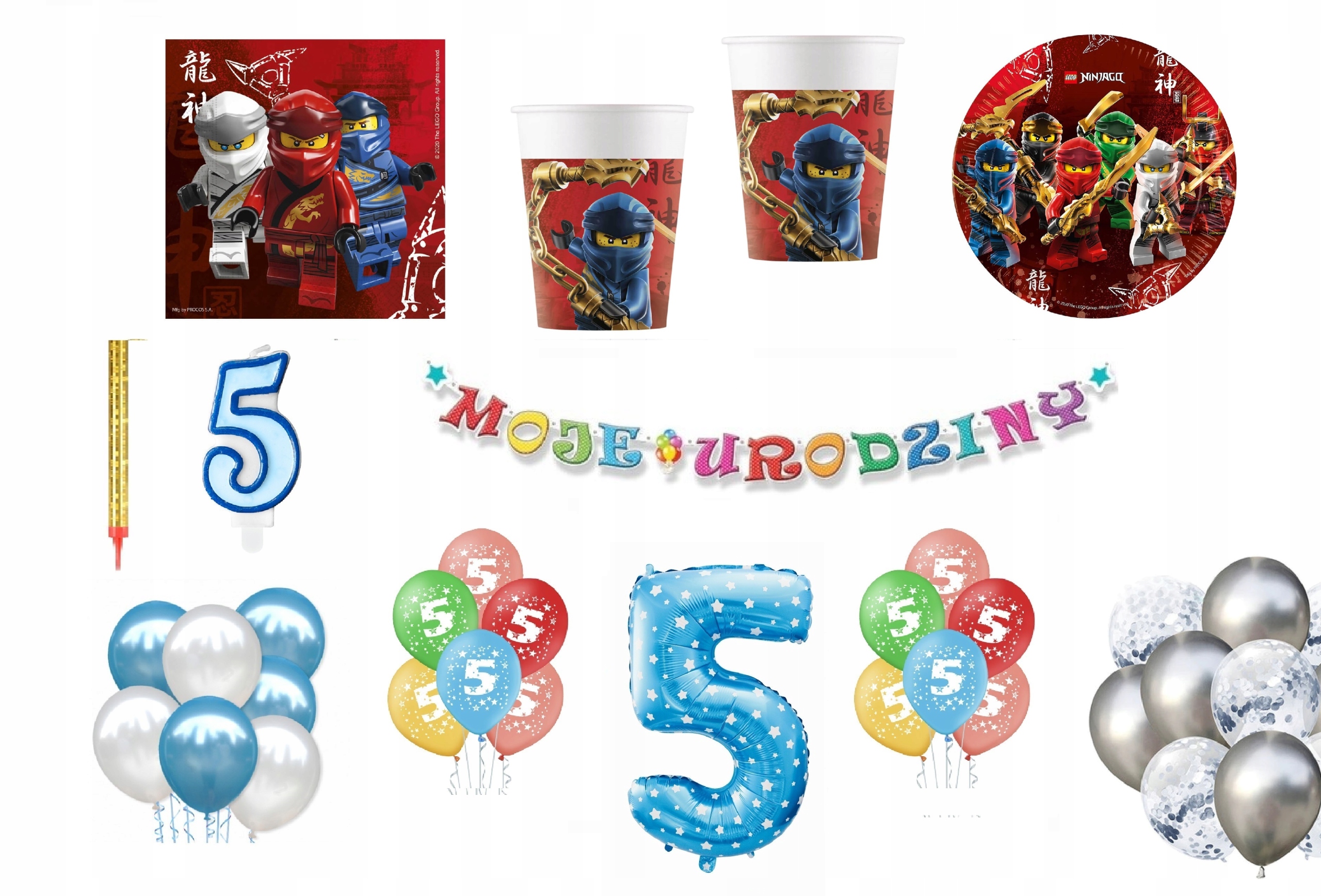 

Zestaw Lego Ninjago 5 Urodziny Balony