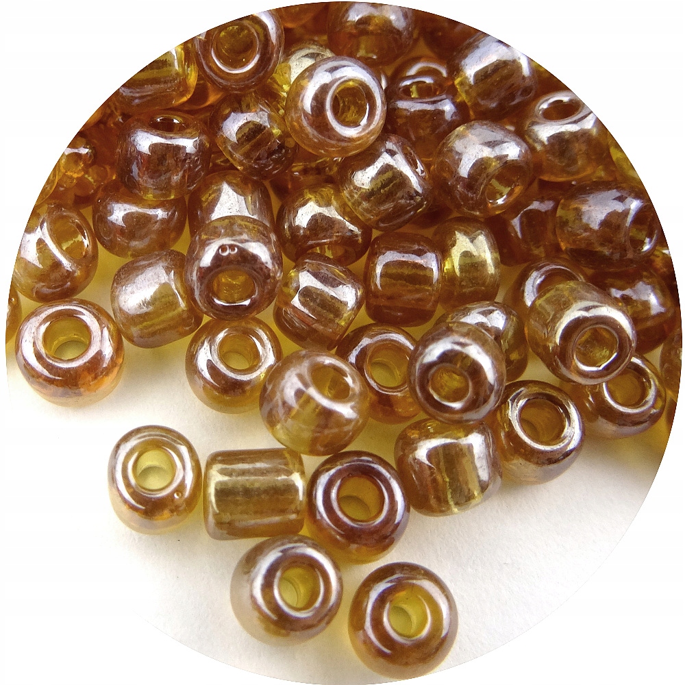 Koraliki szklane 4mm 500g Miód Ciemn 6000szt 18134