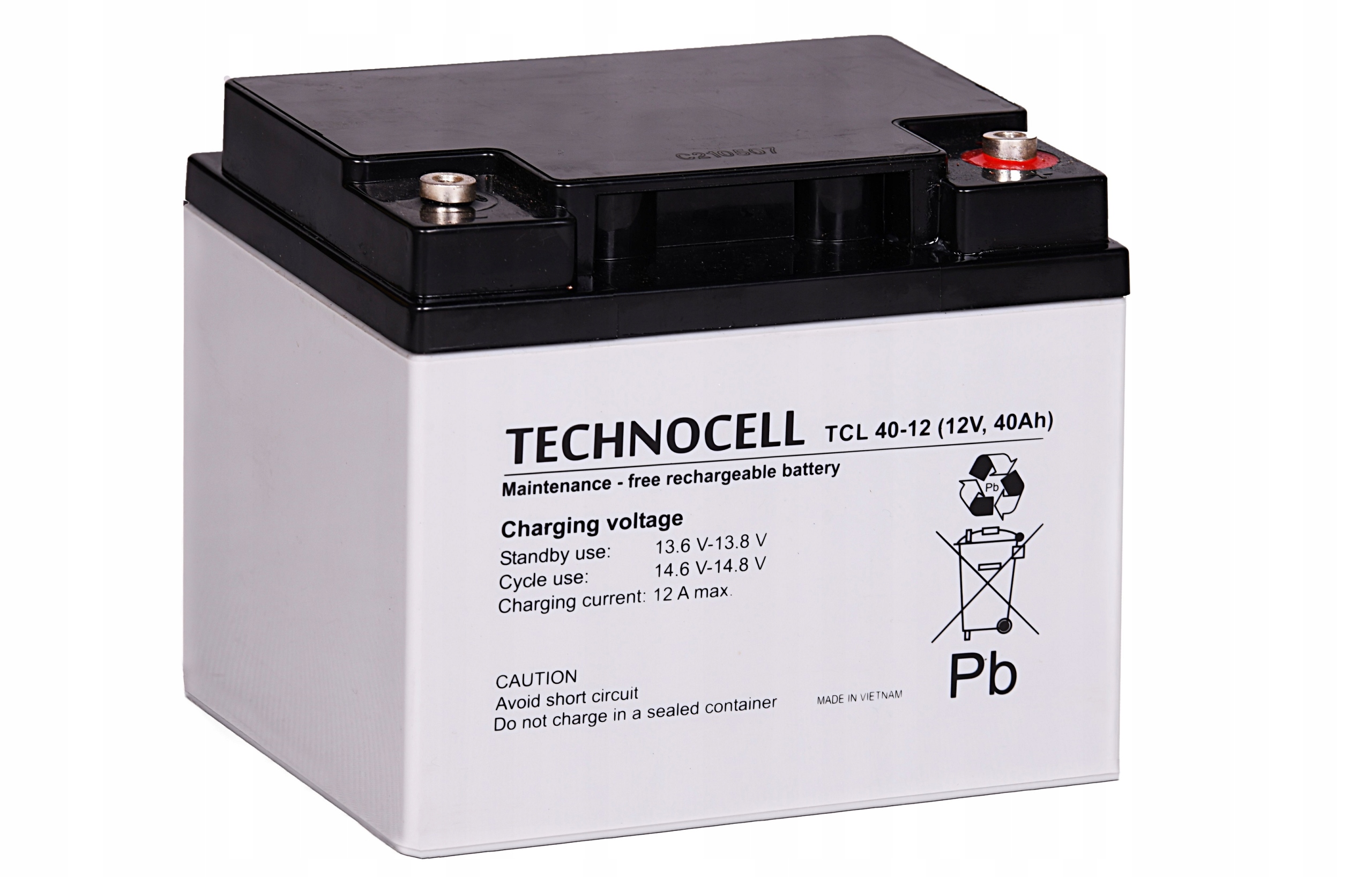 AKUMULATOR BATERIA AGM VRLA TECHNOCELL TCL 12 40Ah TCL40-12 TCL40 UPS ALARM