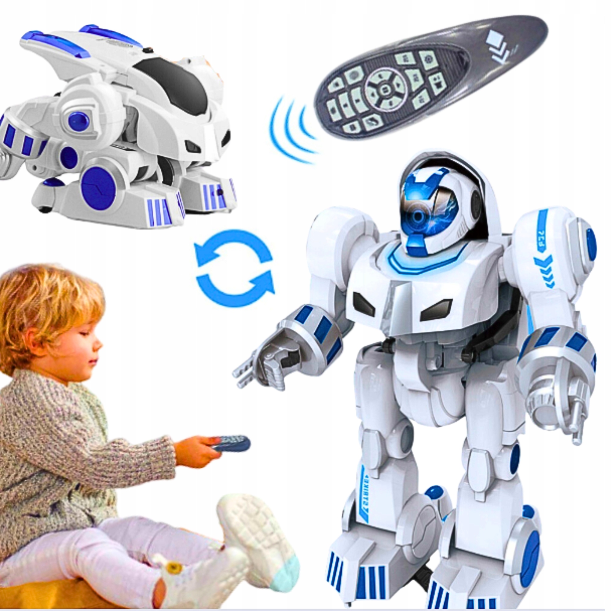 ROBOT INTERAKTYWNY ZDALNIE STEROWANY TAŃCZY TRANSFORMUJĄCY NA PILOT