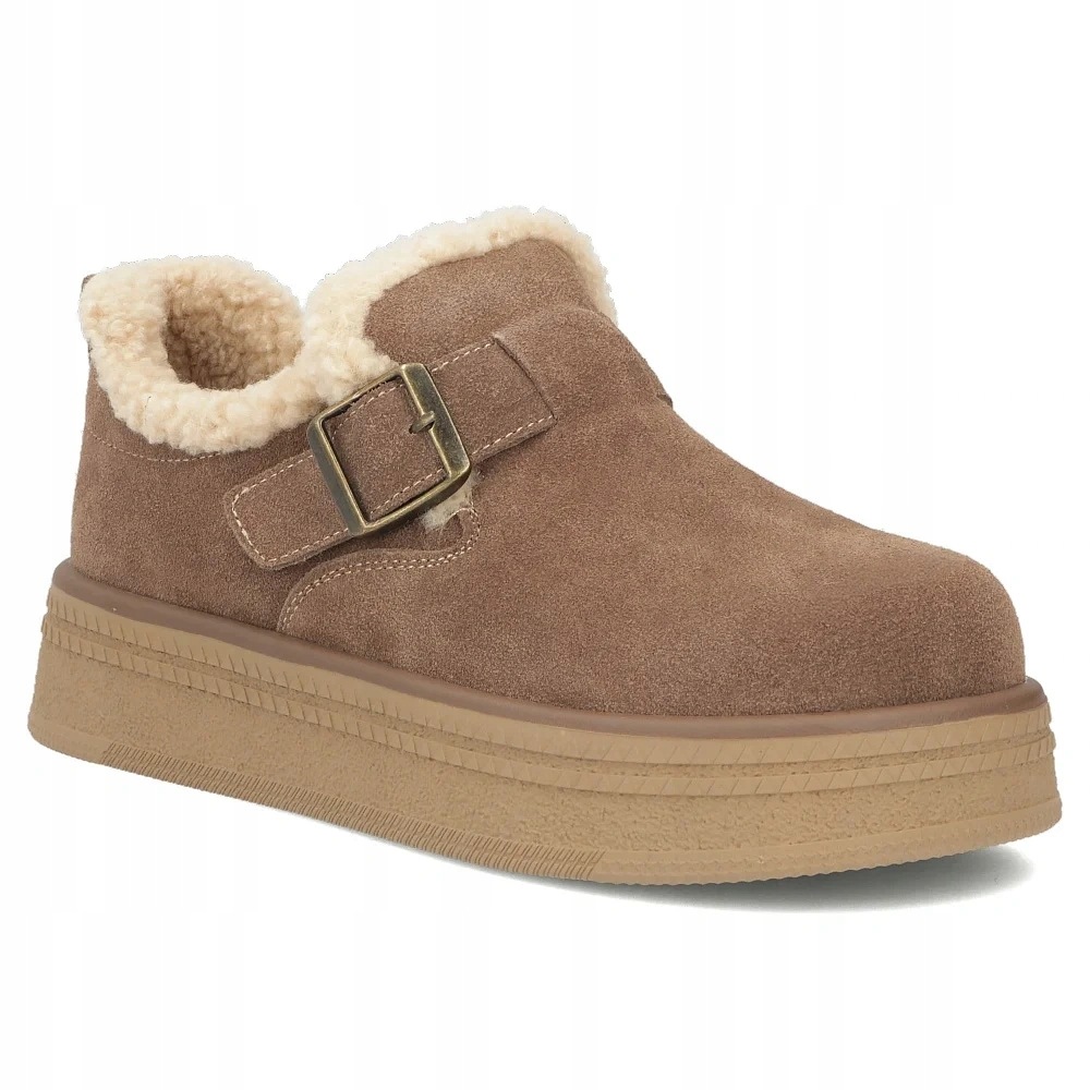 Kožené zateplené polobotky Filippo DP7946 hnědé 40