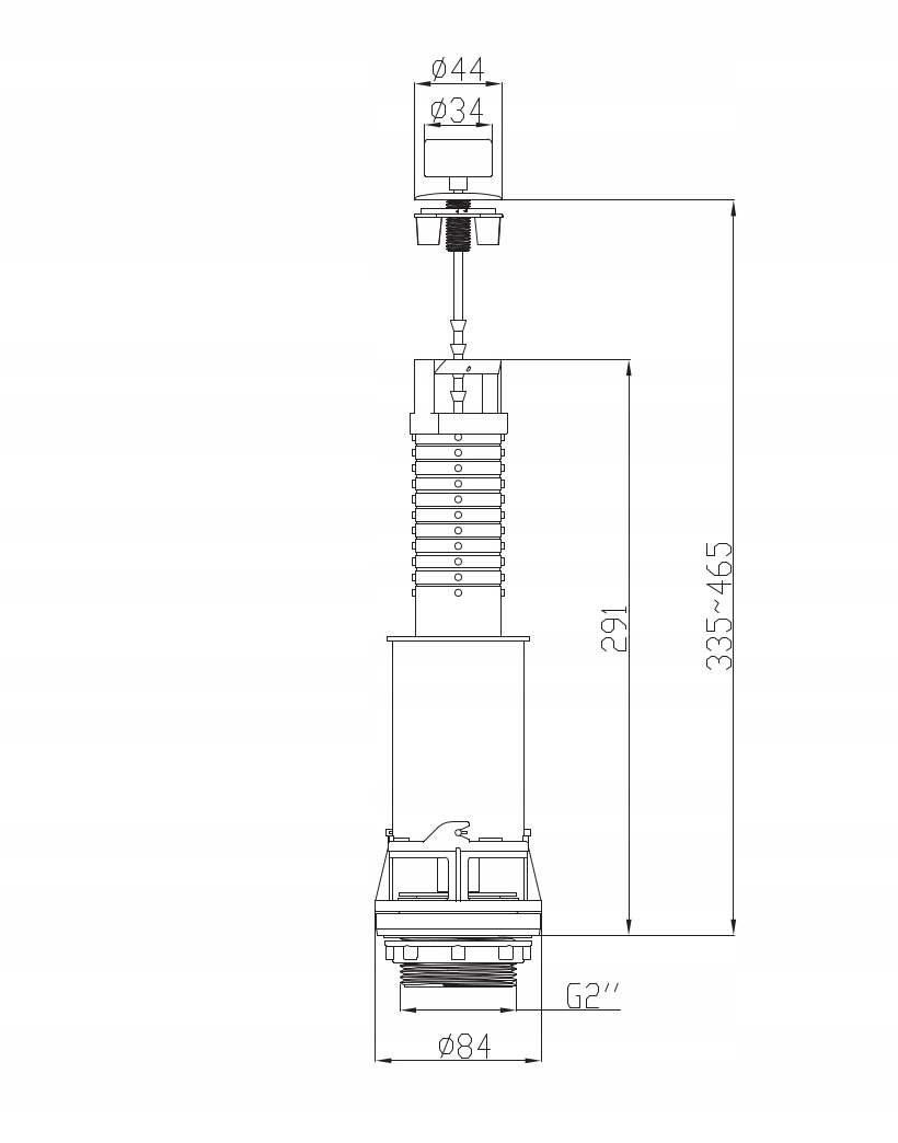 ZAWÓR SPUSTOWY CIĄGADŁO Z PRZYCISKIEM Marka Jano