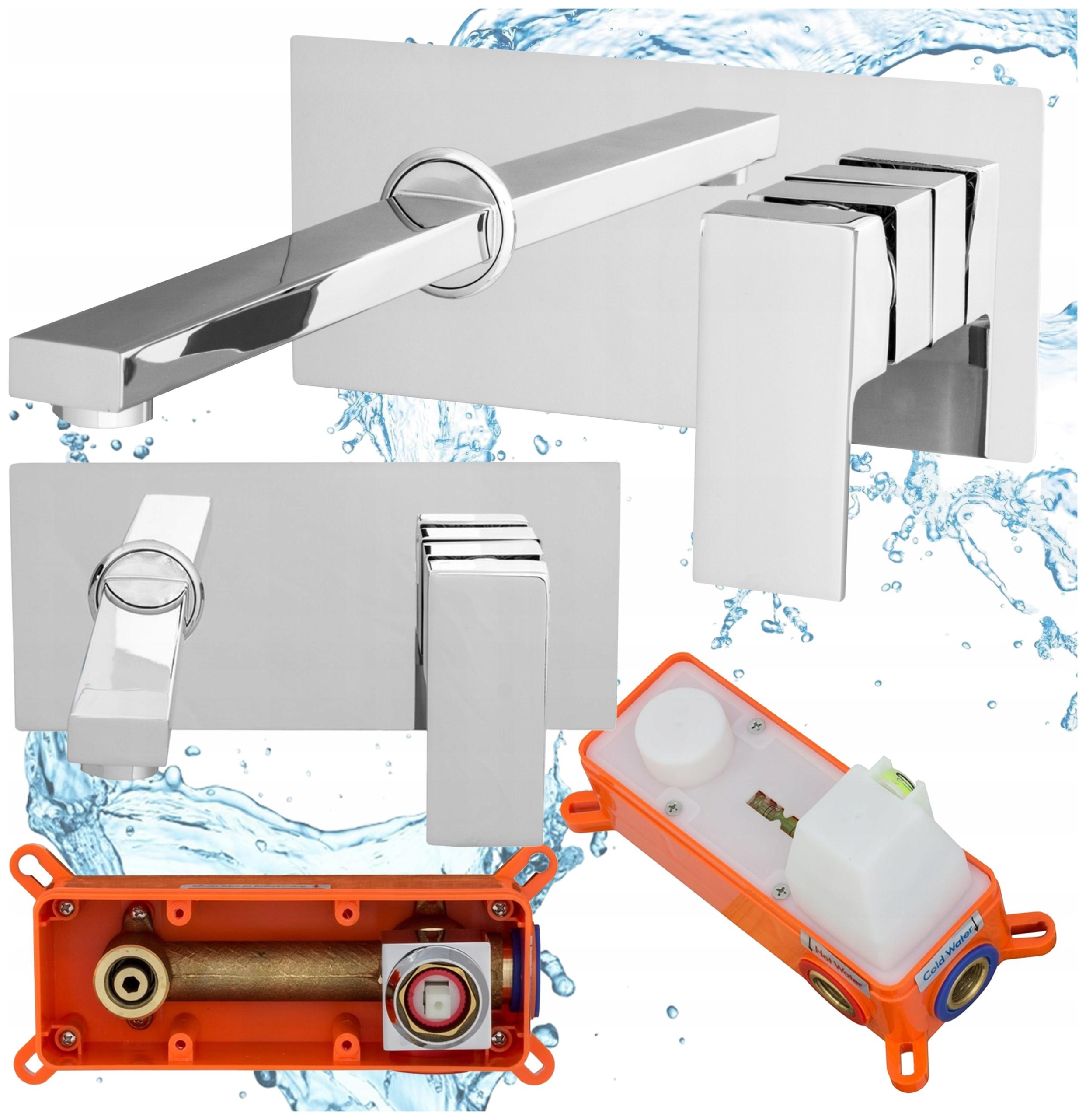 Cube Chrom Umývadlová Batéria Pod Omietku, Štvorcová