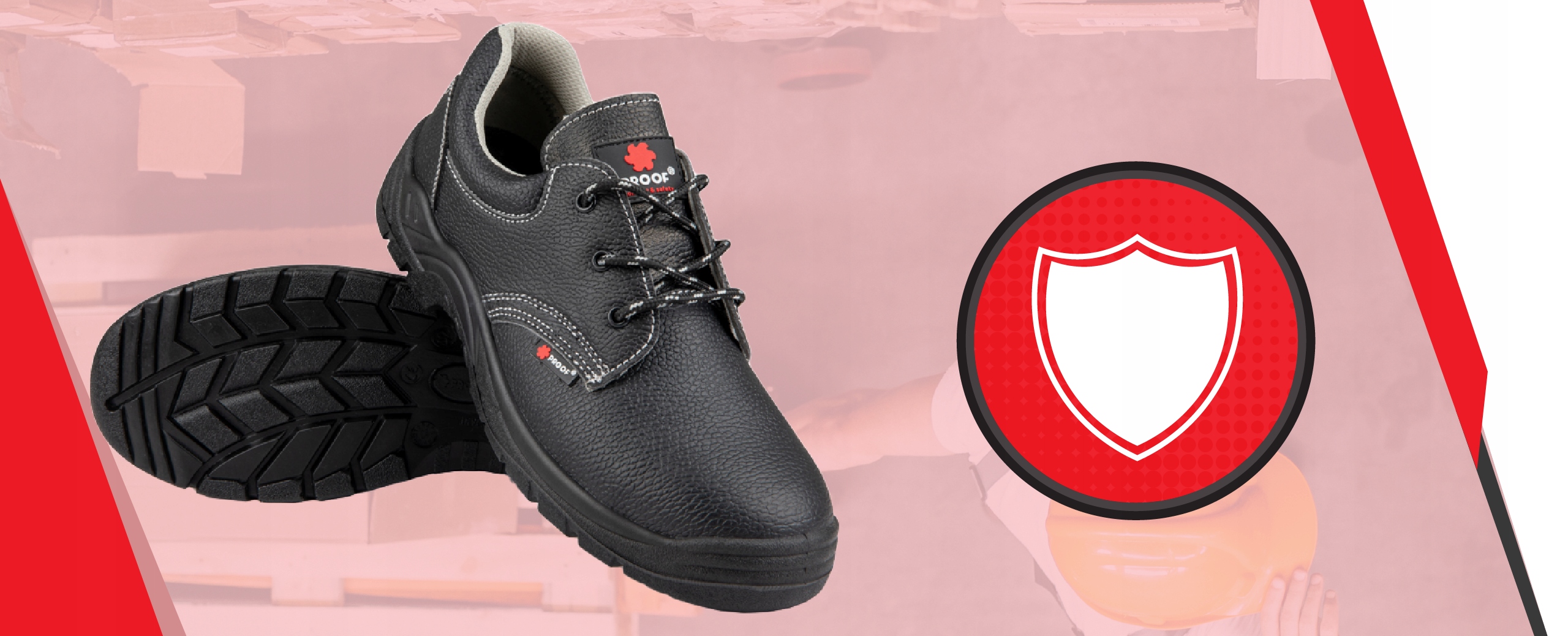 BUTY ROBOCZE OCHRONNE PÓŁBUTY PROOF STARK SKÓRA LICO S1P ROZ. 42 + WKŁADKA Model Stark