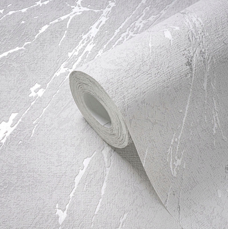 ОБОИ МРАМОРНЫЙ КАМЕНЬ СВЕТЛО-СЕРЫЙ СЕРЕБРИСТЫЙ МОЮЩИЕСЯ ОБОИ