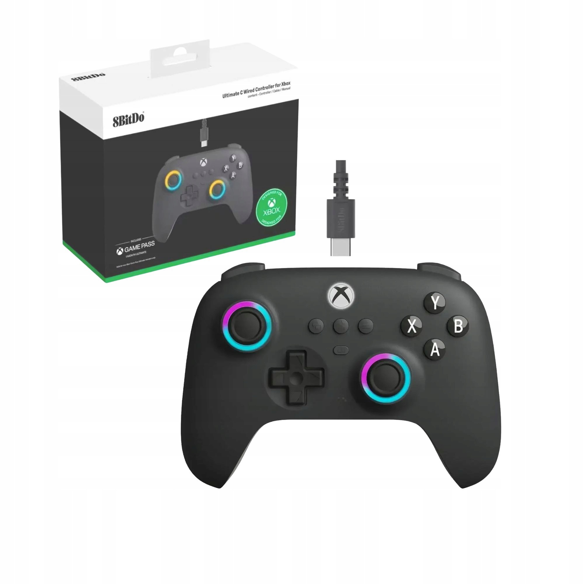 8BITDO Drátový Ovladač Ovladač Ultimate C Pro Pc Xbox S Hallovým Efektem