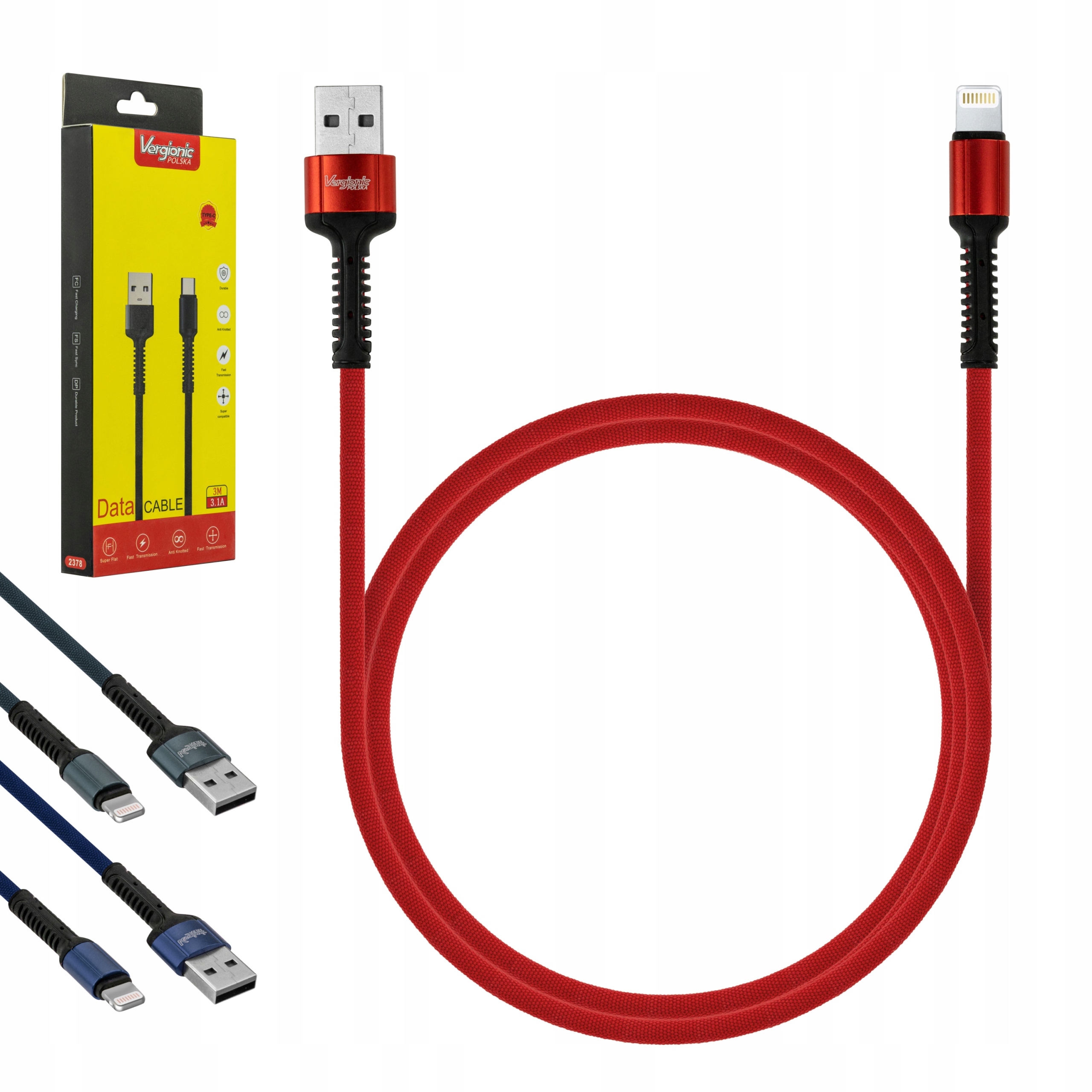 

Kabel Usb Apple Lightning Vergionic 3 M