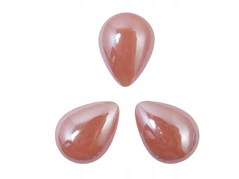 Kaboszon ceramiczny ciepły róż perł ł 24x18-3szt