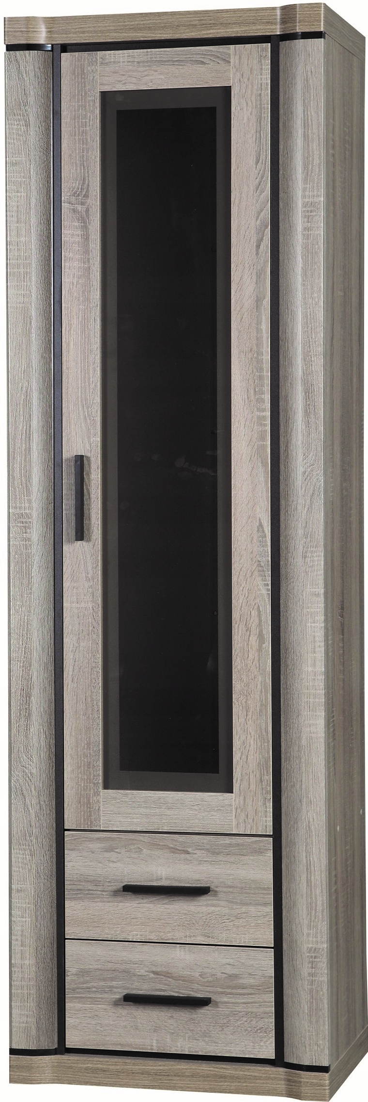 WITRYNA wąska DALLAS D-16 sonoma truflowy + LED Typ stojąca