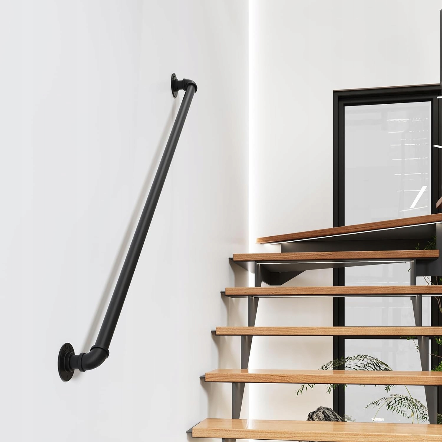 Trubkové schodišťové zábradlí 100 cm pro montáž na stěnu