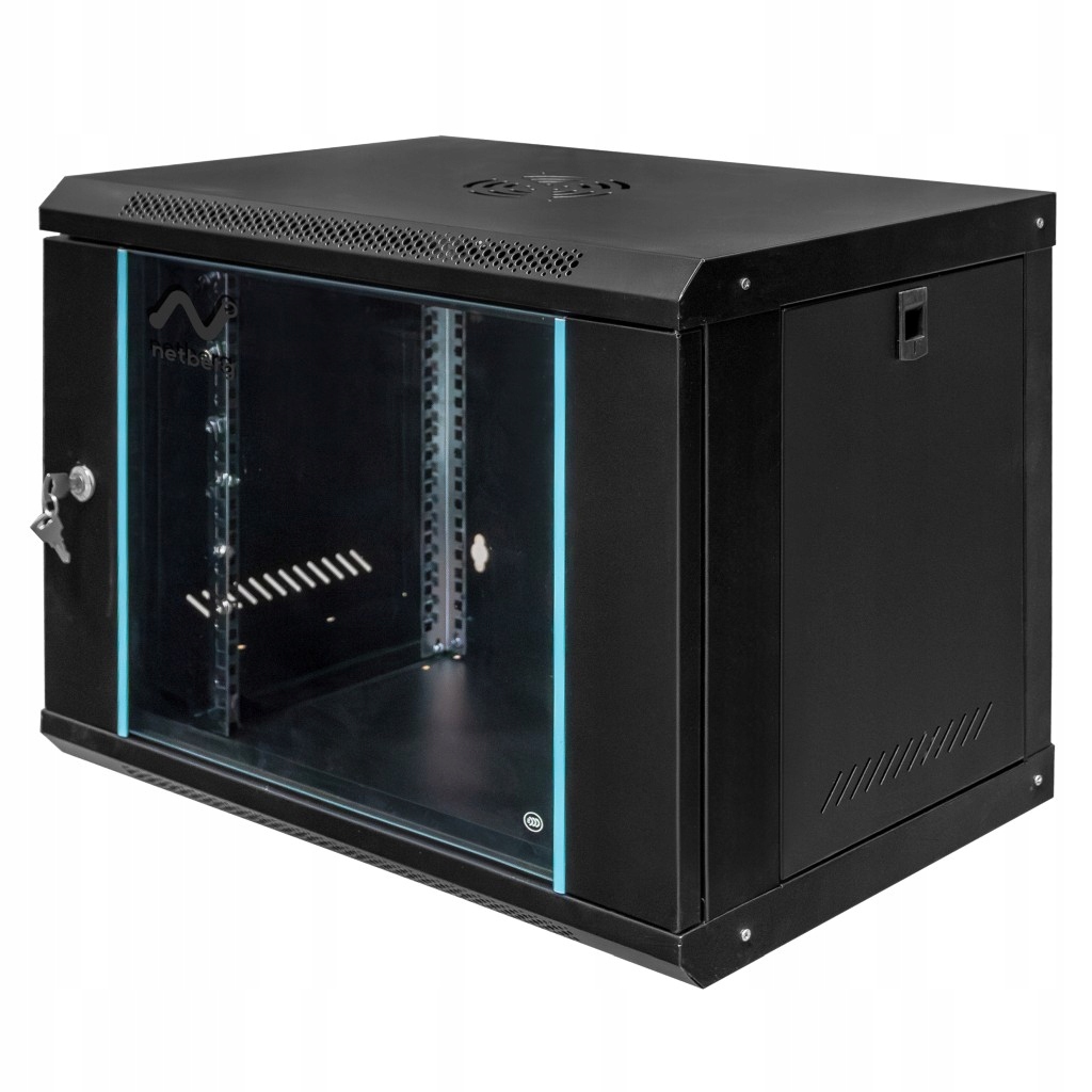 Szafa szafka Rack 19" 9U Netberg Wisząca Instalacyjna 600x400 mm czarna