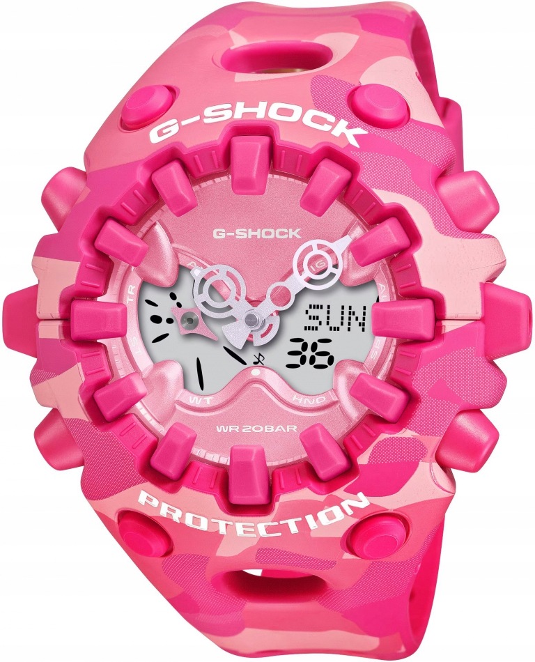 Zegarek męski G-shock GA-V01CMG-4AER różowy sportowy wstrząsoodporne
