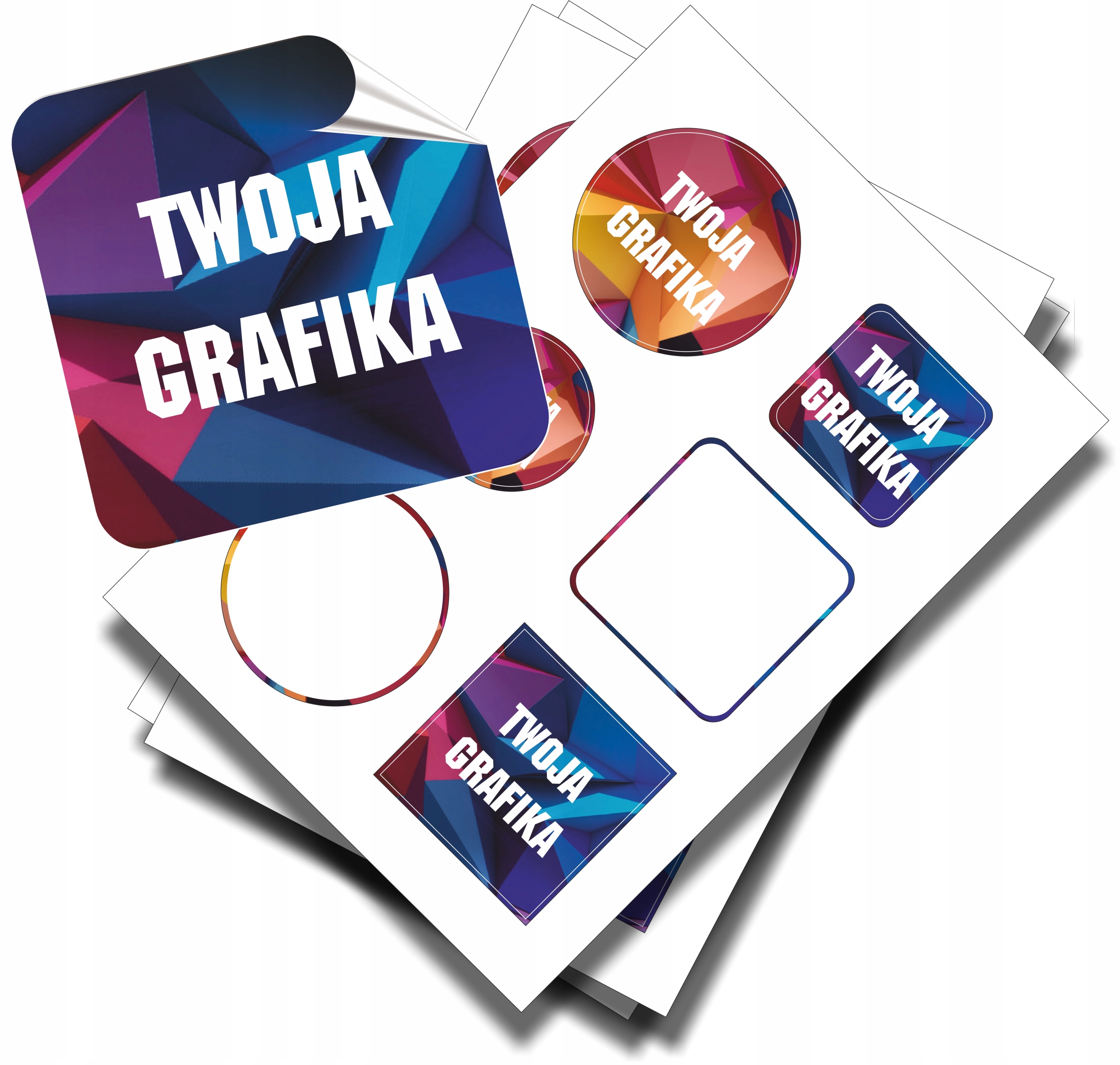 NAKLEJKI folia CIĘCIE PO OBRYSIE 1m2 MATOWE