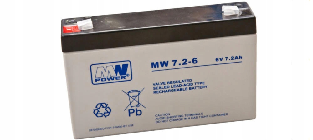 akumulator Agm 6V/7.2Ah, 151*34*100 (T1) Mw 7.2-6