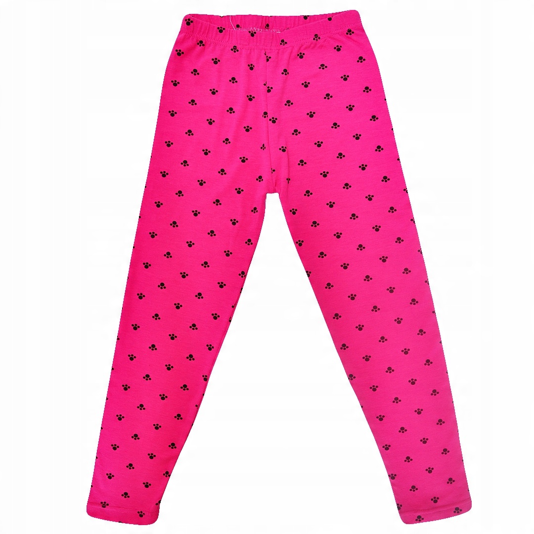 

Amarantowe Legginsy w łapki Getry r.140-152