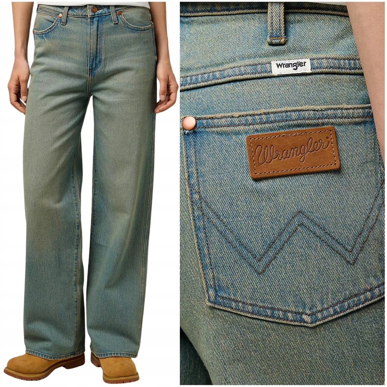 Wrangler Loose Straight volné vysoké dámské džínové kalhoty W26 L32