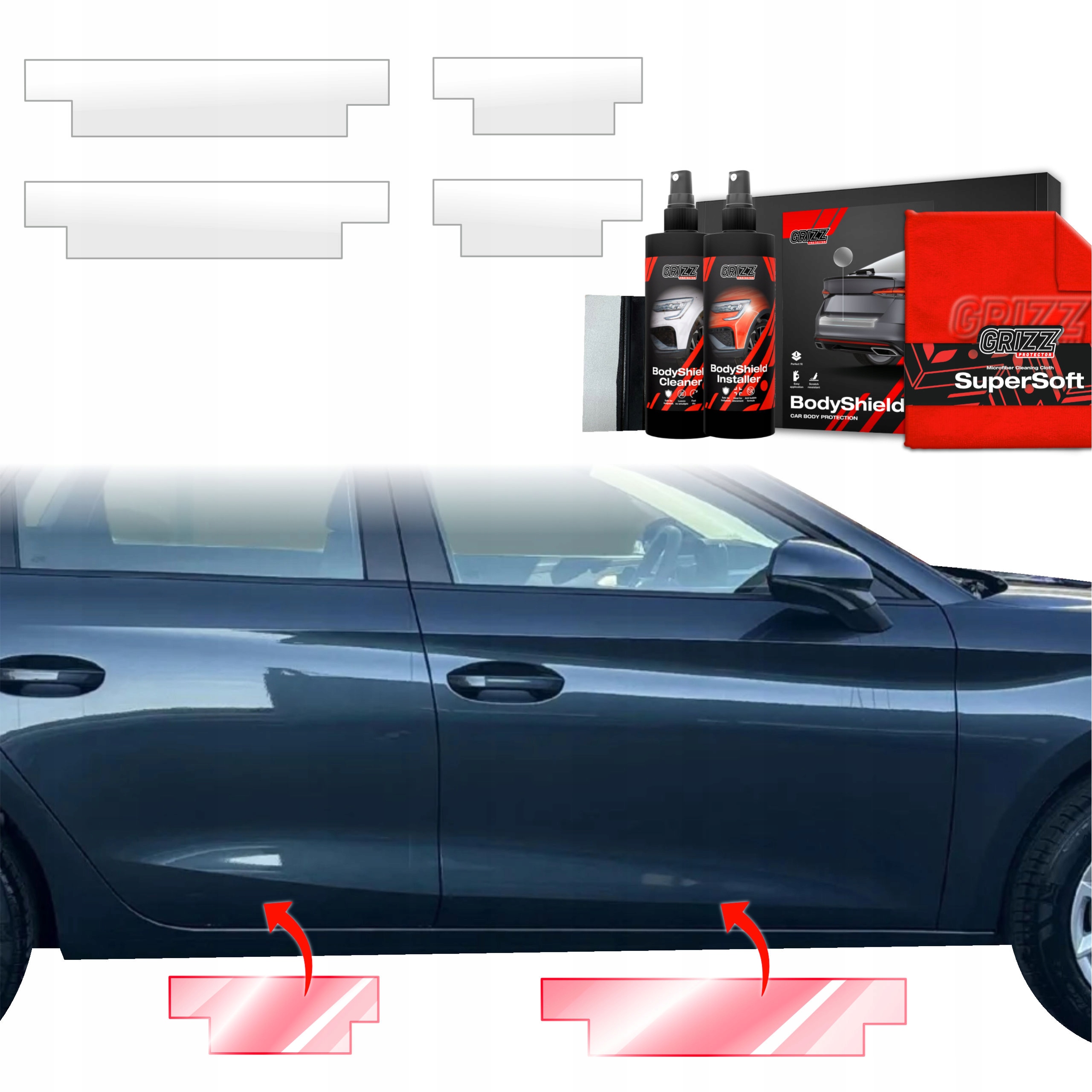 4v1 Fólie Ppf dýha na prahy pro Seat Leon (2024-2025) Grizz
