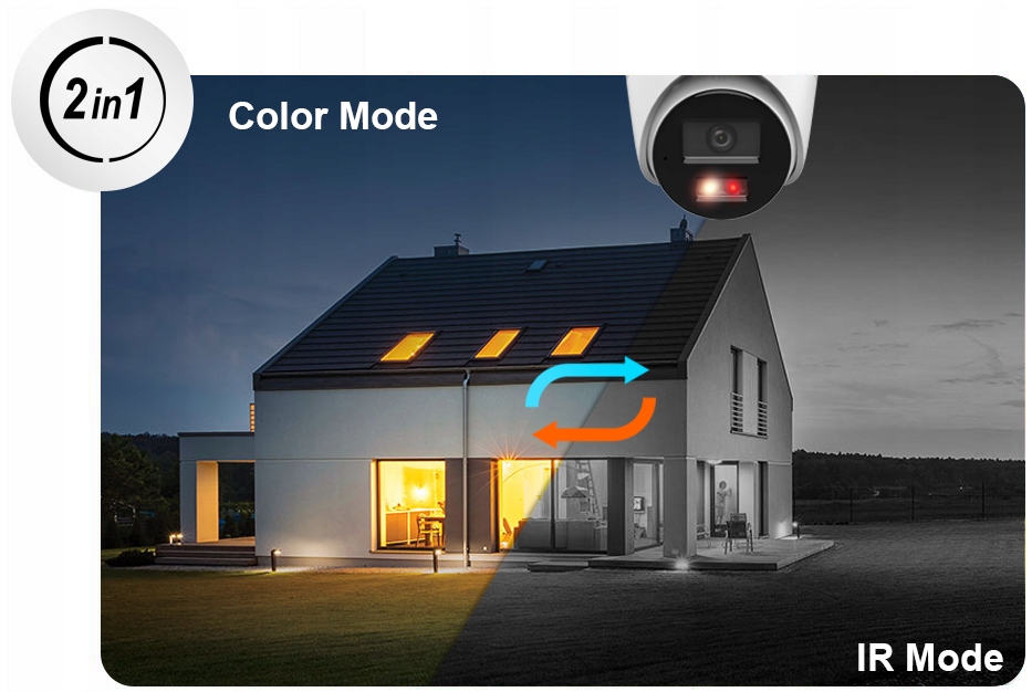 Kamera 4w1 AHD 5Mp ZEWNĘTRZNA Hybrid Light HiLook TVICAM-T5M-20DL Model TVICAM-T5M-20DL Hybrid Light