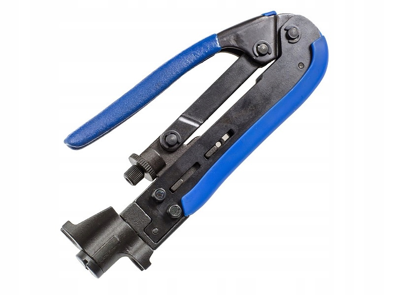 Zaciskarka kompresyjna do wtyków F RG59, RG6 jak i RG11 Kolor niebieski