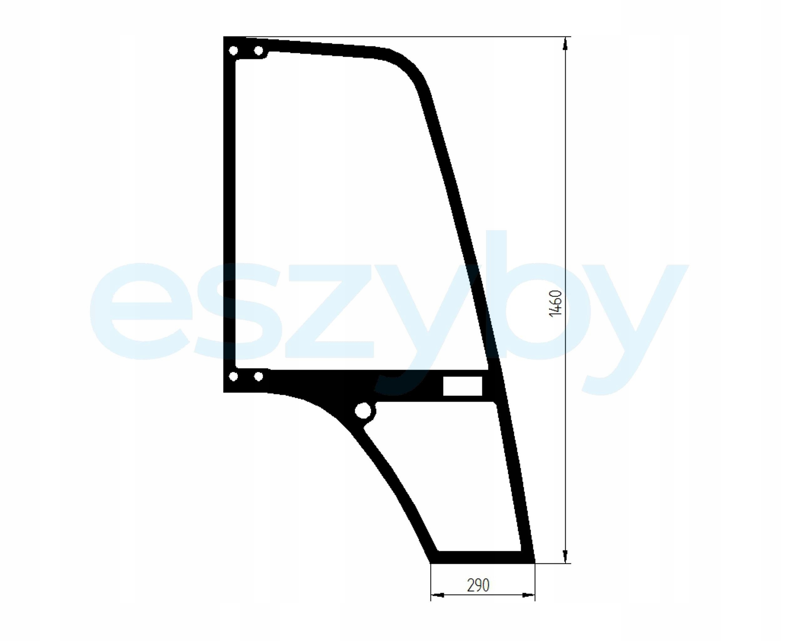 sklo teleskopický nakladač Manitou dveře pravé