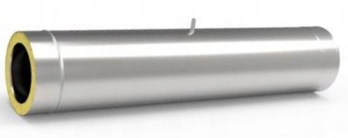 Kd Trubka s měřícím hrdlem fi 130 1 m 1,0 mm komínová vložka