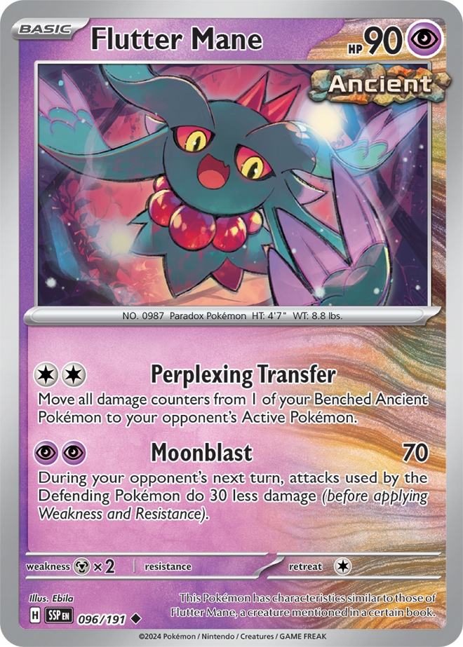 Oryginalna Karta Pokemon Flutter Mane (ssp 096)
