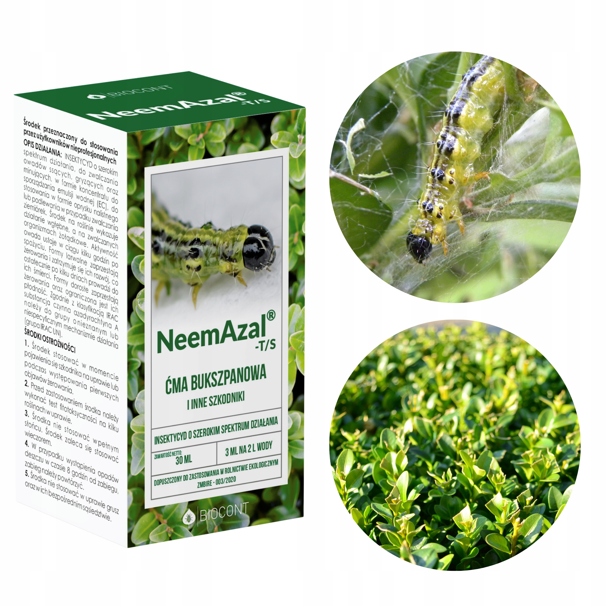 

Oprysk Na Ćmę Bukszpanową Gąsienice NeemAzal 30 ml